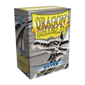 100 SLEEVES DRAGON SHIELD - SILVER