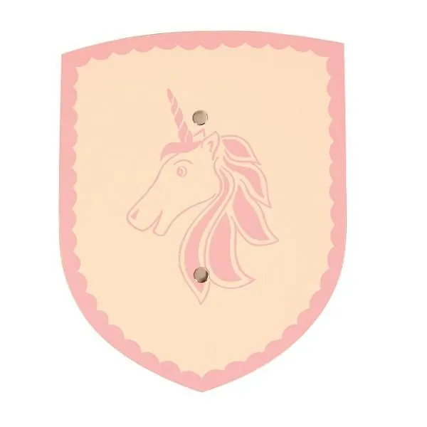 ISOLDE - ENSEMBLE BOUCLIER 21X27 ET EPEE 25 CM ROSE – Image 2