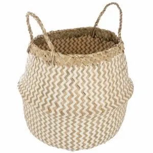 PANIER TRESSE BLANC/NATUREL - LE VOYAGE D'OLGA - MOULIN ROTY