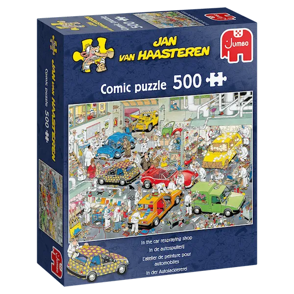 PUZZLE JAN VAN HAASTEREN : L'ATELIER DE PEINTURE POUR AUTOMOBILES - 500 PIECES (PRODUIT ARRETE)