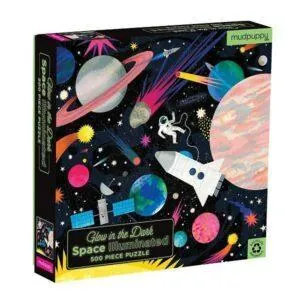 PUZZLE MUDPUPPY BRILLE DANS LE NOIR : ESPACE - 500 PIECES
