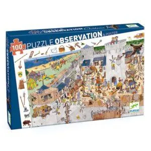 PUZZLE DJECO OBSERVATION : LE CHATEAU FORT - 100 PIECES