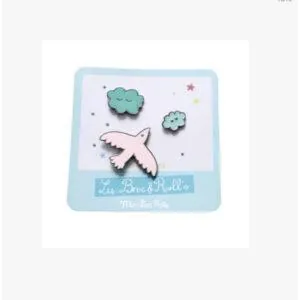 SET DE 3 PIN'S LAQUES OISEAU - LES BROC'N ROLLS - MOULIN ROTY