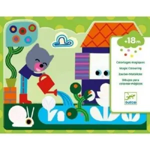 COLORIAGE A L'EAU - CACHE DANS LE JARDIN - DJECO