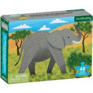 PUZZLE MINI MUDPUPPY : ELEPHANT D'AFRIQUE - 48 PIECES