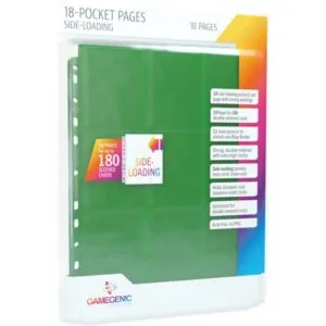 GG - 10 PAGES 18 POCKET SIDELOADING GREEN
