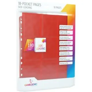GG - 10 PAGES 18 POCKET SIDELOADING RED