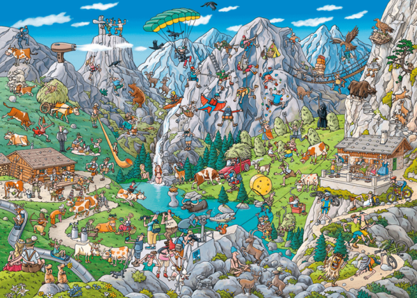 PUZZLE HEYE - B. TANCK : Alpine fun - 1000 pièces
