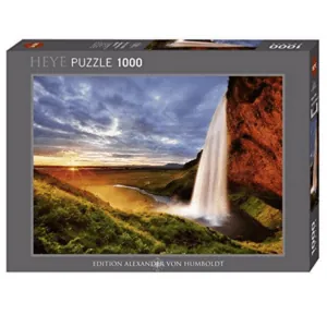 PUZZLE HEYE - A. VON HUMBOLDT : Chute d'eau de Seljalandsfoss - 1000 pièces