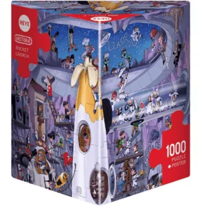 PUZZLE HEYE - OESTERLE : Le lancement la fusée - 1000 pièces