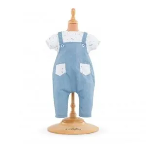 T-Shirt Rayé et Salopette pour poupon 36 cm