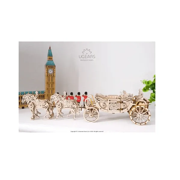 Carrosse Royal Ugears - Puzzle 3d Mécanique en Bois
