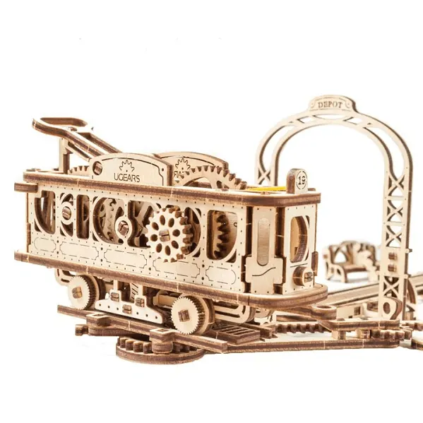 Ligne de Tram Ugears – Puzzle 3D Mécanique en bois