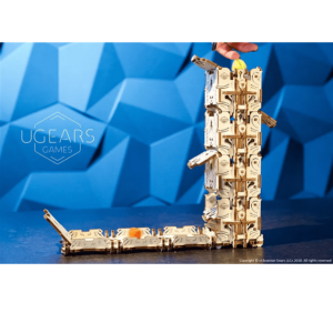 Tour à Dés Modulable Ugears – Puzzle 3D Mécanique en bois