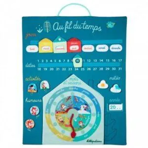 CALENDRIER AU FIL DU TEMPS BLEU - LILLIPUTIENS