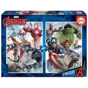 PUZZLE EDUCA - MARVEL : THE AVENGERS - 2X500 PIECES