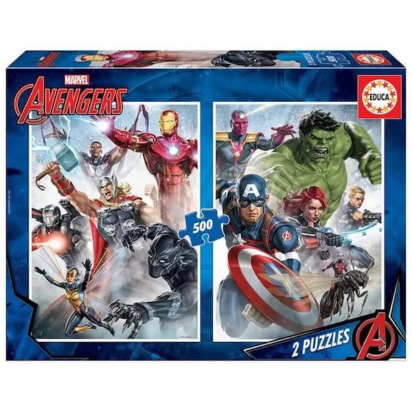 PUZZLE EDUCA - MARVEL : THE AVENGERS - 2X500 PIECES