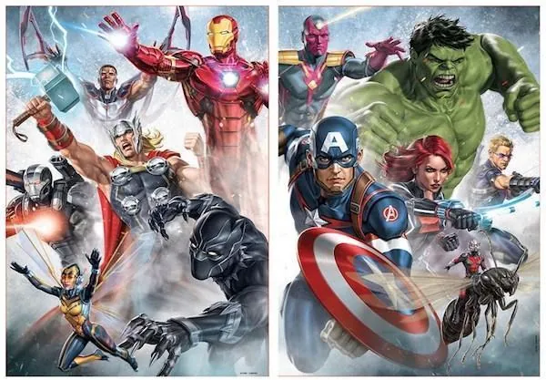 PUZZLE EDUCA - MARVEL : THE AVENGERS - 2X500 PIECES – Image 2