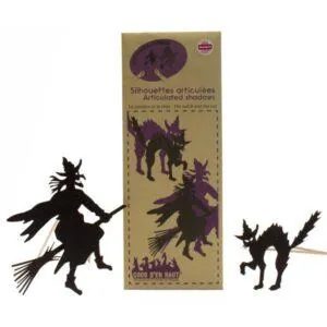 LES FORMIDABLES SILHOUETTES ARTICULEES LA SORCIERE ET LE CHAT - COCO D'EN HAUT