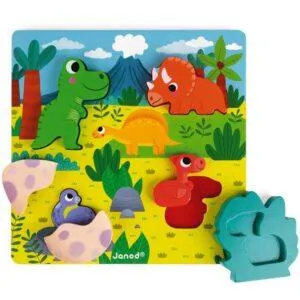 PUZZLE CACHE-CACHE DINOSAURES - JANOD