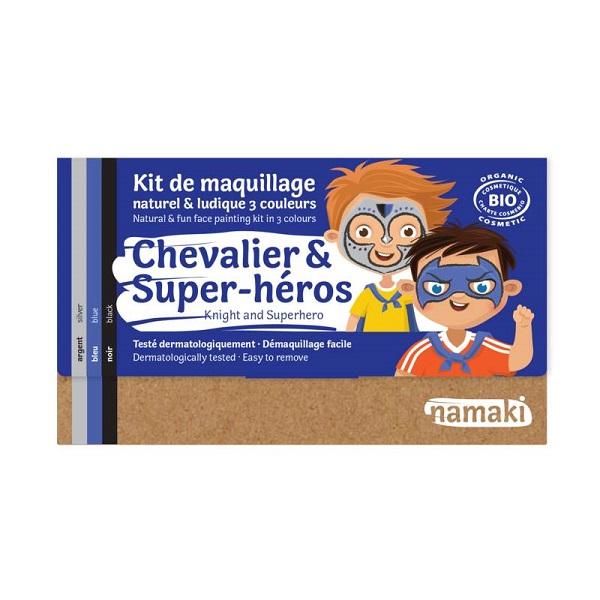 KIT MAQUILLAGE 3 COULEURS CHEVALIER ET SUPER HEROS - NAMAKI