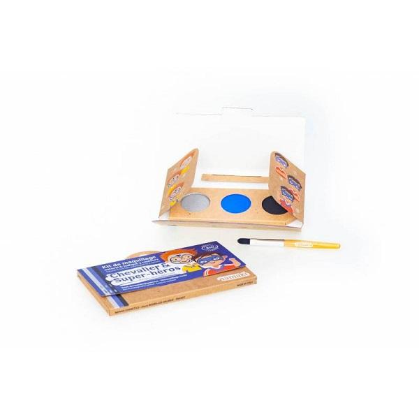 KIT MAQUILLAGE 3 COULEURS CHEVALIER ET SUPER HEROS - NAMAKI – Image 2