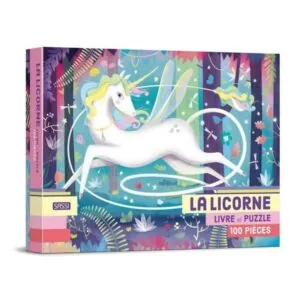 COFFRET PUZZLE / LIVRE SASSI : LA LICORNE - 100 PIECES