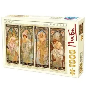 PUZZLE D-TOYS - A.MUCHA : MOMENTS DE LA JOURNEE - 1000 PIECES