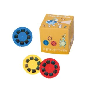 BOITE DE 3 DISQUES POUR LAMPE A HISTOIRES - LA GRANDE FAMILLE - MOULIN ROTY