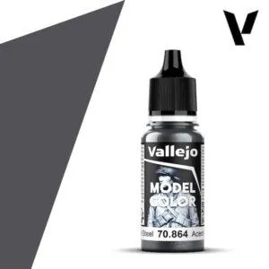 VALLEJO / PRINCE AUGUST - MODEL COLOR - ACIER NATUREL - METAL POLI