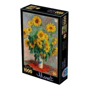 PUZZLE D-TOYS - C. MONET : BOUQUET DE TOURNESOLS - 1000 PIECES