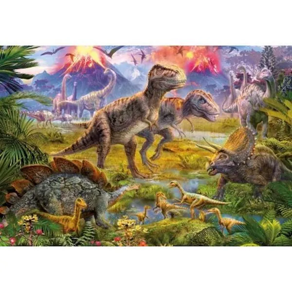 PUZZLE EDUCA : RENCONTRE ENTRE DINOSAURES - 500 PIECES – Image 2