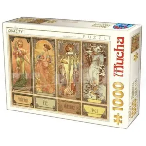 PUZZLE D-TOYS - A. MUCHA : SAISONS - 1000 PIECES