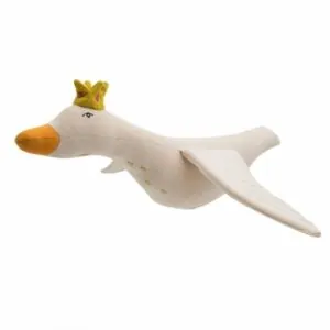 GRANDE OIE ROSE EN TISSU - L'OISEAU BATEAU