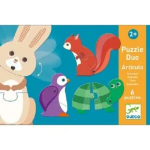 PUZZLE DJECO DUO ARTICULO : ANIMAUX - 2 PIECES