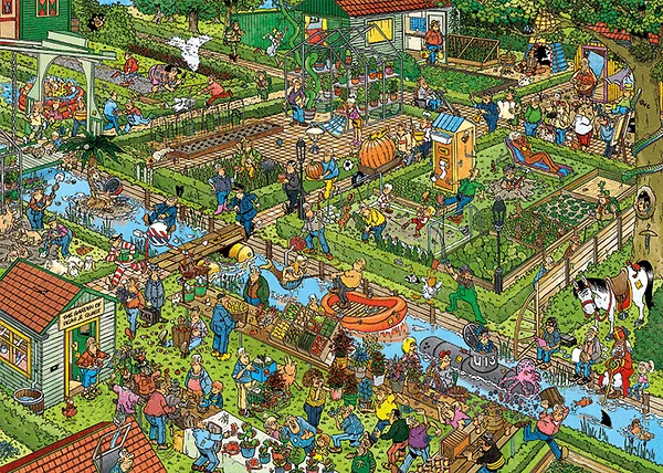 PUZZLE JAN VAN HAASTEREN : LE JARDIN DE LEGUMES - 1000 PIECES – Image 2