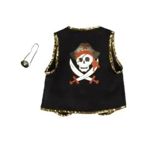 VESTE PIRATE ET CACHE OEIL 5-6 ANS