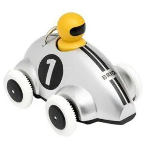 VOITURE DE COURSE PUSH AND GO GRISE - BRIO