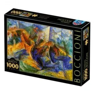 PUZZLE D-TOYS - U. BOCCIONI : CHEVAL CAVALIER ET BATIMENTS - 1000 PIECES