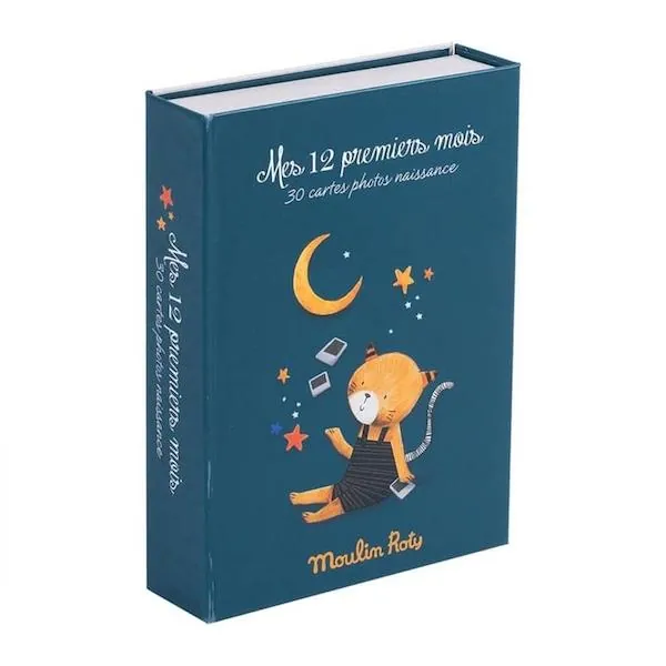 CARTES MES 12 PREMIERS MOIS - LES MOUSTACHES - MOULIN ROTY