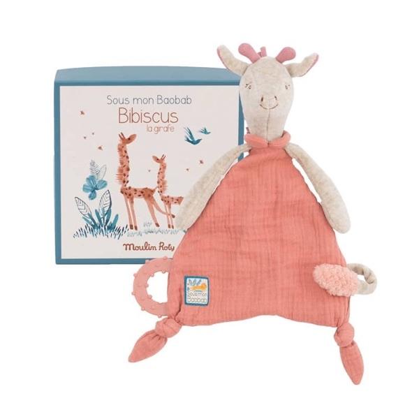 DOUDOU ATTACHE TETINE GIRAFE - SOUS MON BAOBAB - MOULIN ROTY