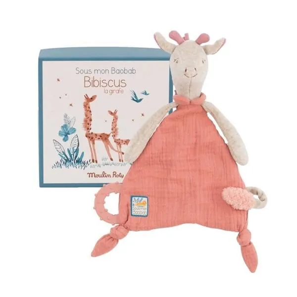 DOUDOU ATTACHE TETINE GIRAFE - SOUS MON BAOBAB - MOULIN ROTY