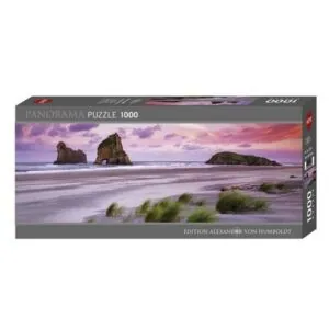 PUZZLE HEYE PANORAMIQUE - A. VON HUMBOLDT - F. KRAHMER : PLAGE DE WHARARIKI : 1000 PIECES