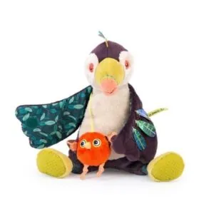 DOUDOU MUSICAL A SUSPENDRE  PAKOU LE TOUCAN - DANS LA JUNGLE - MOULIN ROTY