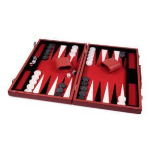 backgammon-simili-cuir-rouge