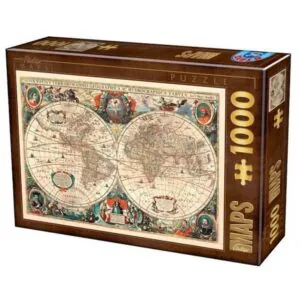 PUZZLE D-TOYS : CARTE DU MONDE ANTIQUE - 1000 PIECES