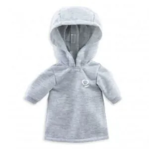 ROBE A CAPUCHE GRISE POUPEE 36 CM - COROLLE