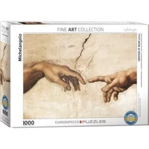 PUZZLE EUROGRAPHICS - BEAUX-ARTS - MICHELANGELO : LA CREATION D'ADAM (DETAIL) - 1000 PIECES