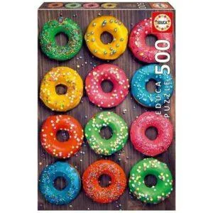 PUZZLE EDUCA : BEIGNETS COLORES - 500 PIECES *