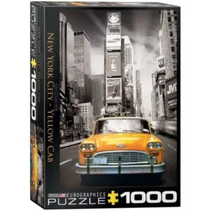 PUZZLE EUROGRAPHICS : NEW YORK CITY TAXI JAUNE - 1000 PIECES